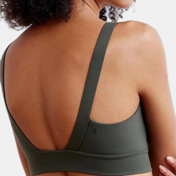 NEW ADAY "LIGHTEN UP" Sports Bra Moss Green Sustainable Athleisure Size XS - Picture 3 of 11
